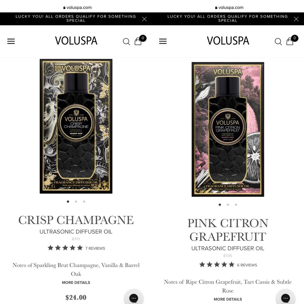 Voluspa Fragrance Diffuser Oil Bundle